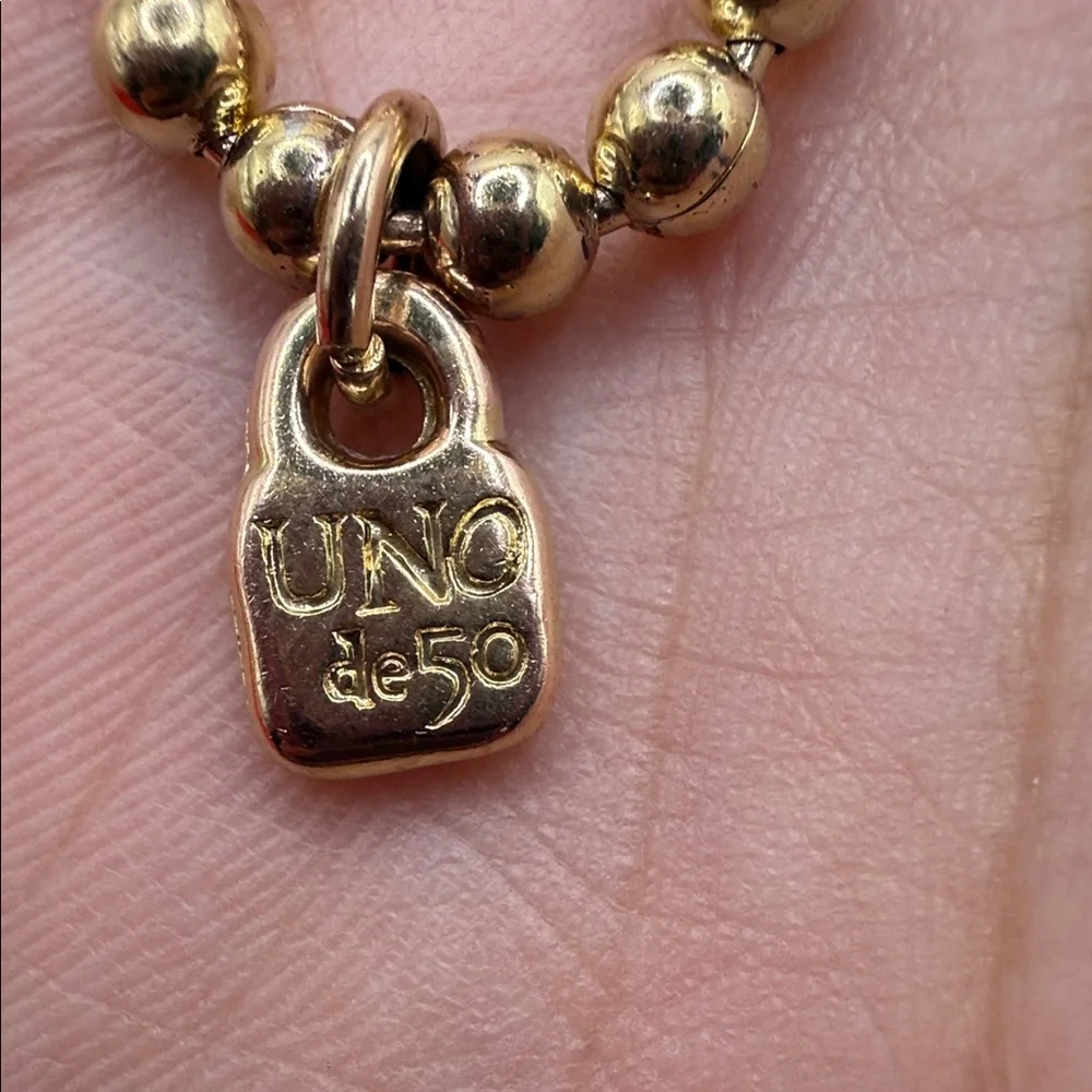 (Firm price )Authentic Second hand 🤚 UNO de 50 Metallic Beaded Bracelet